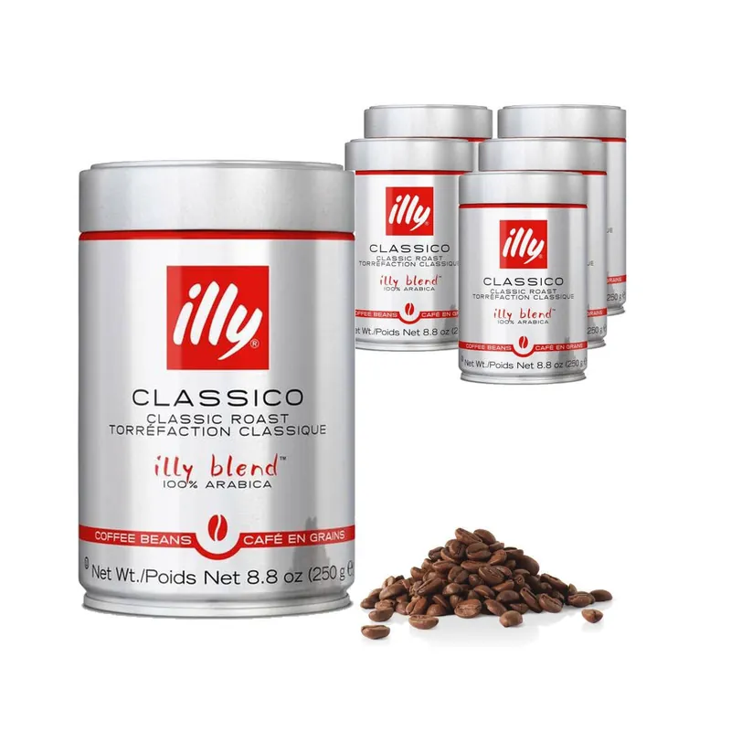 Illy Classico Medium Coffee Beans (Bulk Case of 6)