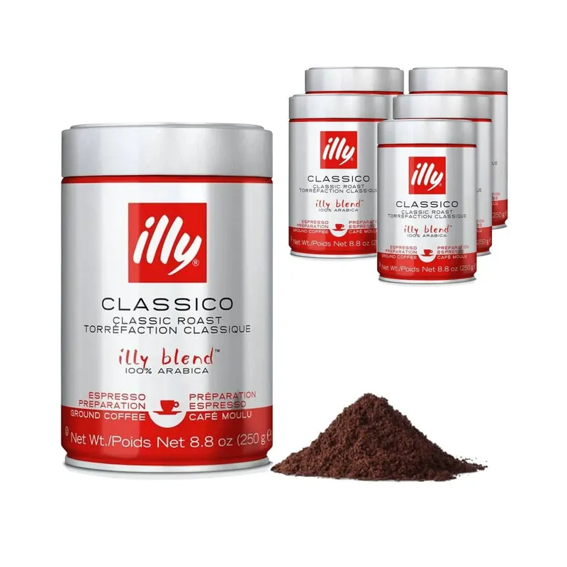 Illy Classico Medium Ground Espresso (Case of 6)