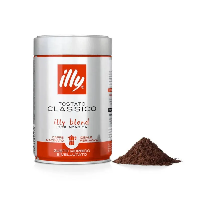 Illy Classico Medium Moka Pot Coffee Grounds