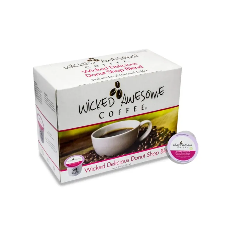 Wicked Awesome‘s Delicious Donut Shop Single-Serve Coffee Pods (Box of 24)