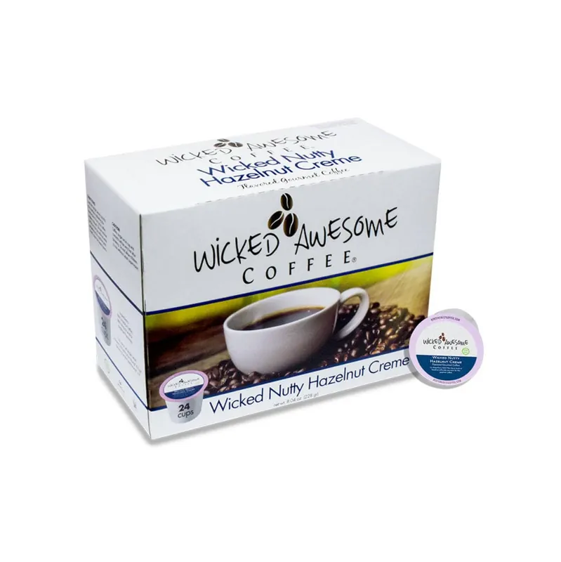 Wicked Awesome‘s Nutty Hazelnut Creme Single-Serve Coffee Pods (Case of 96)