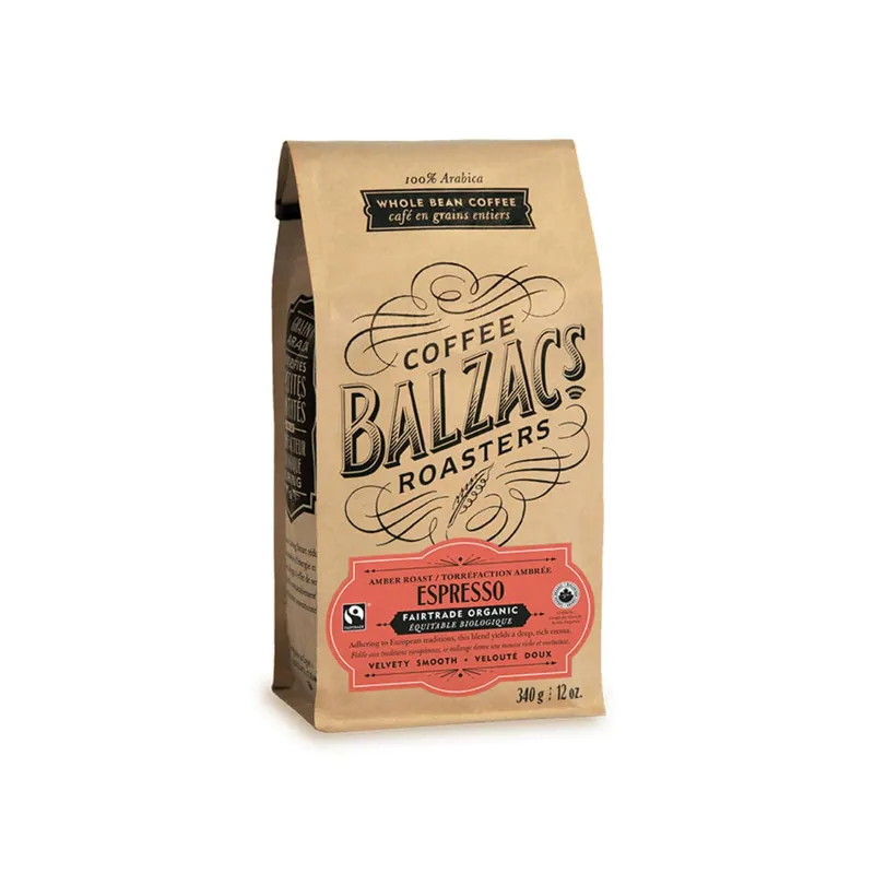Balzac‘s Fair Trade Espresso Blend Organic Whole Bean Coffee (0.75 lb)
