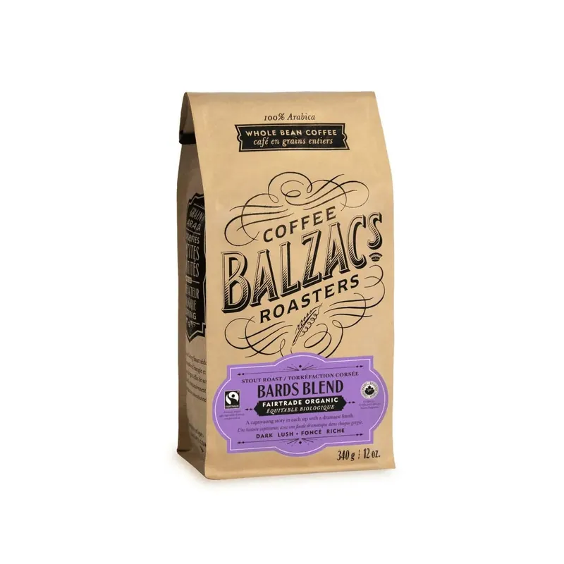 Balzac‘s Fair Trade Bards Blend Organic Whole Bean Coffee (0.75 lb)