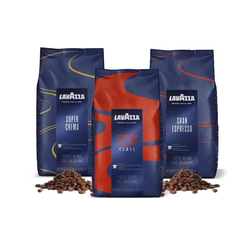 Lavazza Whole Bean Espresso Variety Pack (3x 1kg/2.2lb)