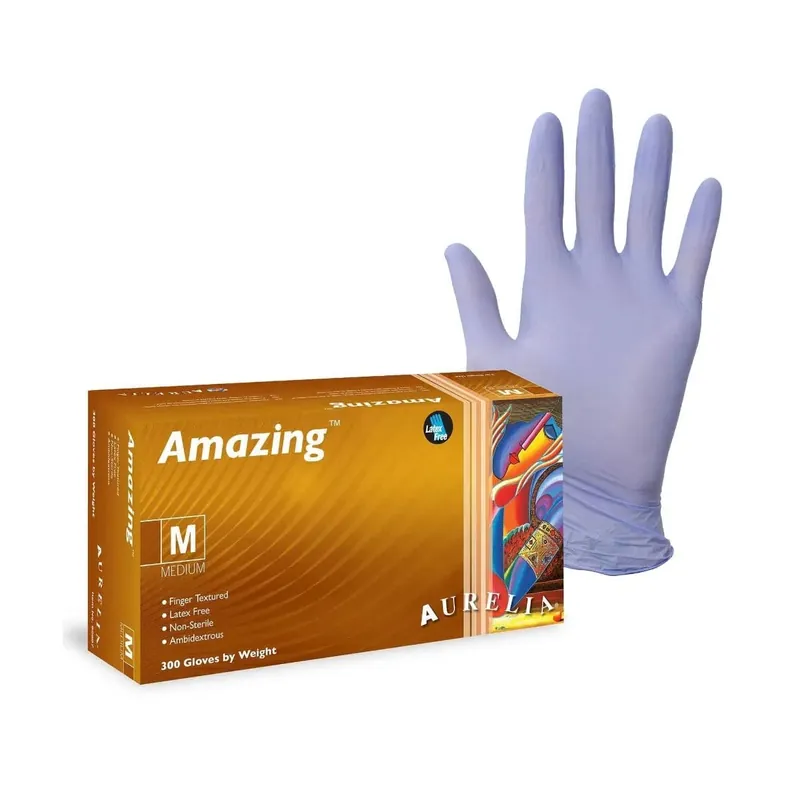 Amazing Nitrile Latex-Free Disposable Gloves (Box of 300) - Medium