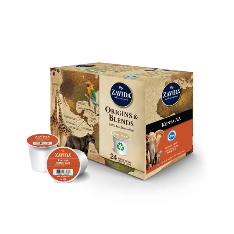 Zavida Kenya AA Single-Serve Coffee Pods (Box of 24)