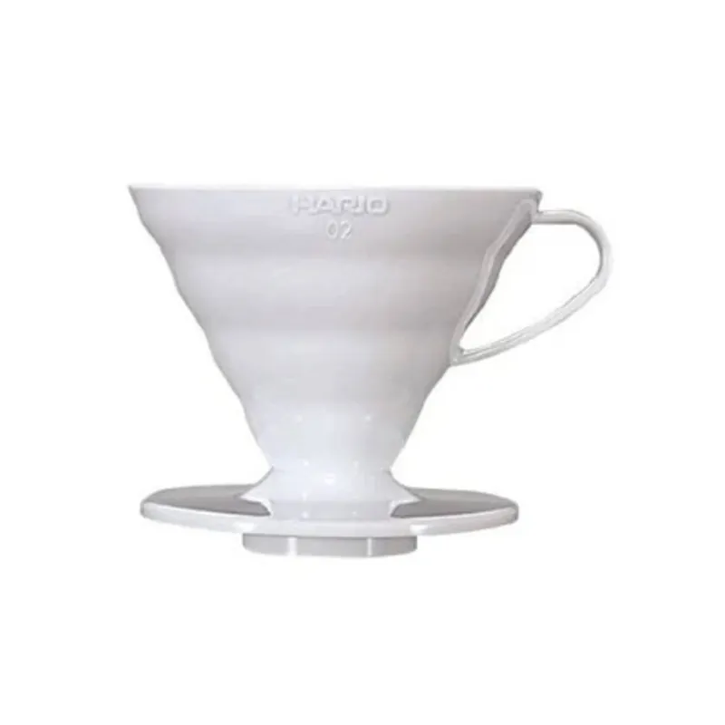 Hario V60 Plastic Coffee Dripper (Size 02, White)