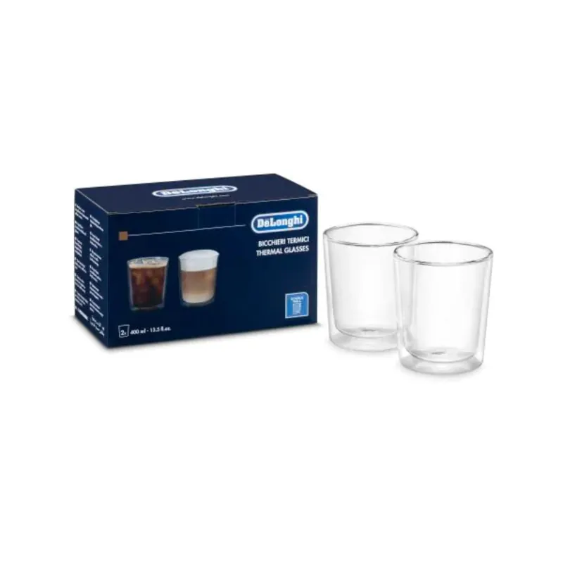 De‘Longhi Double Walled Thermal 400ml Glasses DLSC318 (Set of 2)