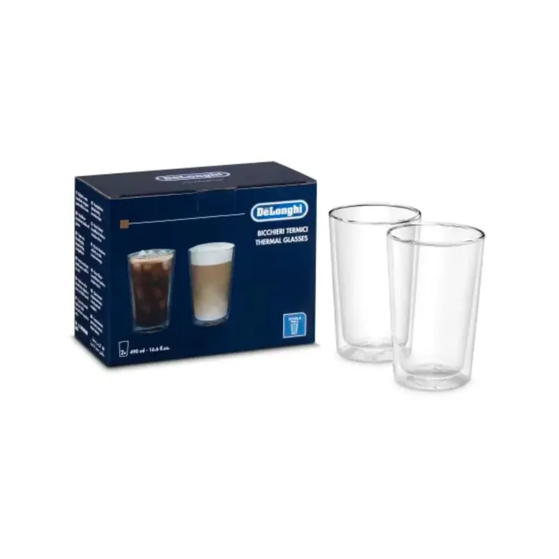 De‘Longhi Double Walled 480ml Glasses DLSC319 (Set of 2)