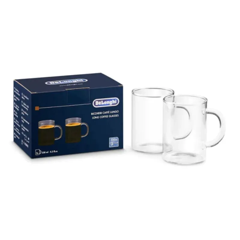 De‘Longhi Long Coffee Glasses (Set of 2 250ml) DLSC320