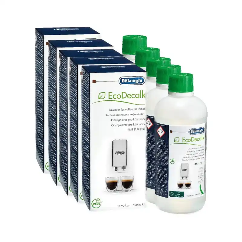 De‘Longhi EcoDecalk Descaling Solution 500ml (16.9 oz)(5 Pack)