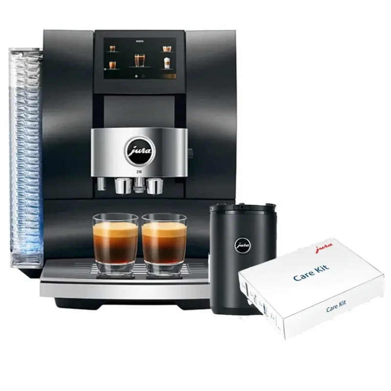 Jura Z10 Diamond Black Super Automatic Coffee Machine Bundle (Jura Black Cool Control 1.0 l and Smart Care Kit)