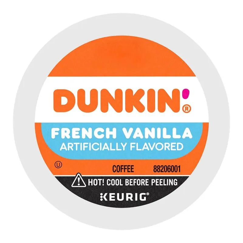 Dunkin‘ Donuts French Vanilla Coffee K-Cup® Recyclable Pods (Case of 88)