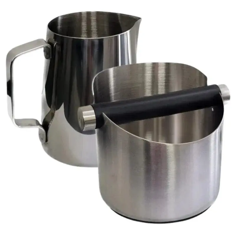 HCS Stainless Steel Knock Box + Milk Jug(550ml)