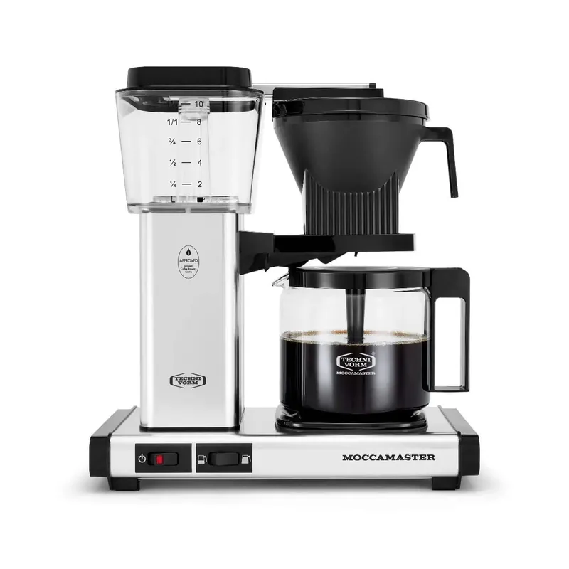 Technivorm Moccamaster KBGV Select Glass Carafe Brewer 53941 (Polished Silver)