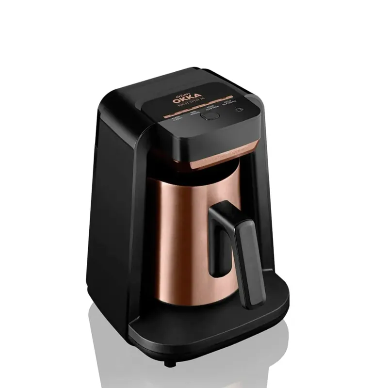 Arzum Okka Rich Automatic Turkish Coffee and Hot Beverage Maker, Velvetiser, 120V, OK0012 (Black/Copper)