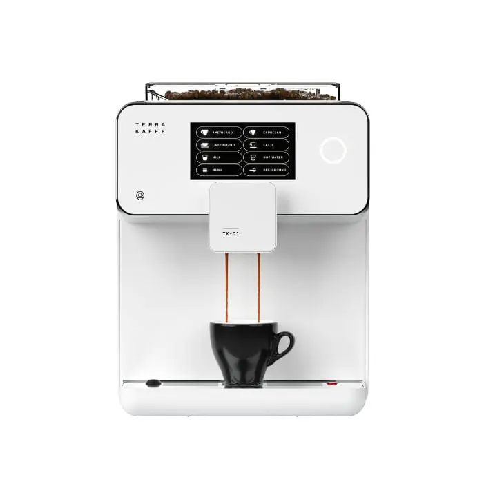 Terra Kaffe TK-01 Super Automatic Espresso, Cappuccino, & Latte Machine (White) - RETURN (3355)