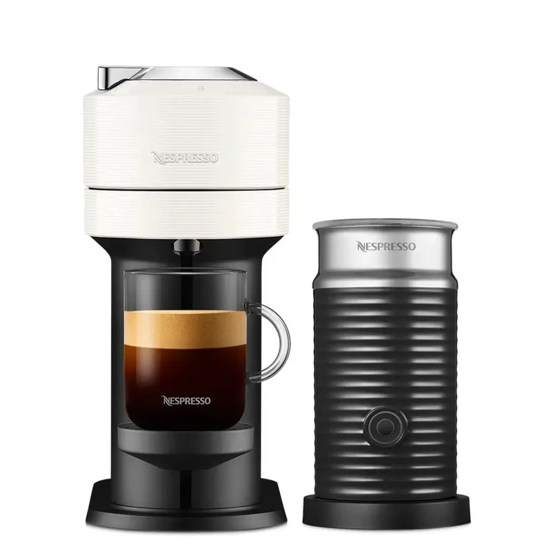 Nespresso Vertuo Next Coffee and Espresso Machine with Aeroccino by De‘Longhi ENV120WAE (White)