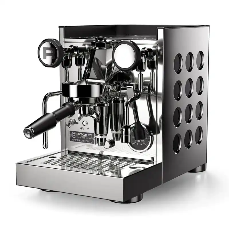 Rocket Appartamento TCA Espresso Machine RE502A3B12 (Stainless Steel - Black)