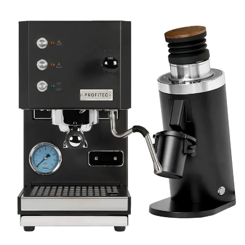 Profitec Go (Black) Espresso Machine & DF64 Gen 2 Grinder (Black) Bundle