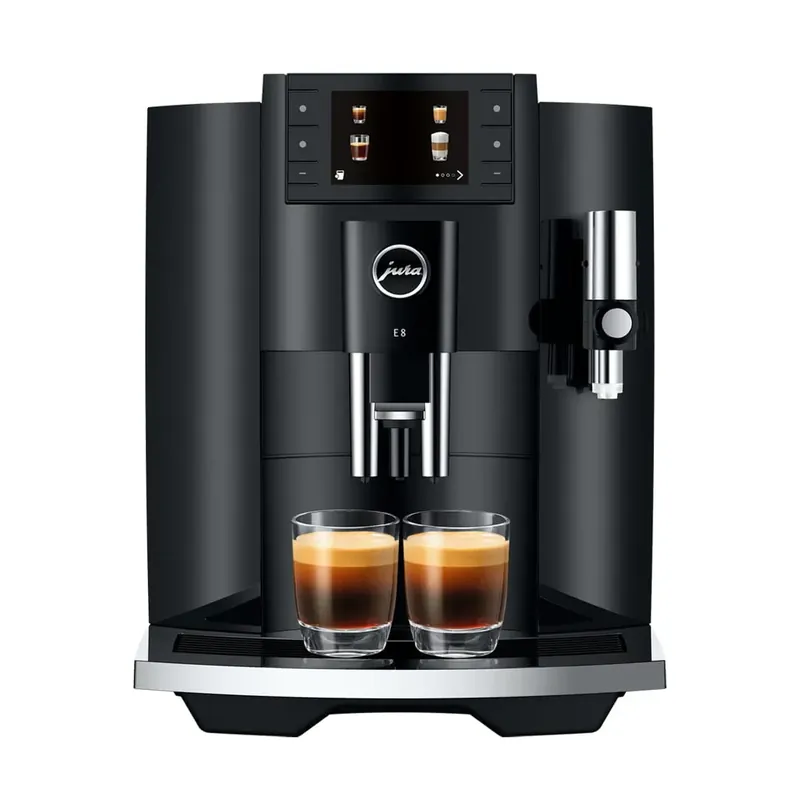Jura E8 Piano Black Automatic Coffee Machine 15648 (Latest Version)