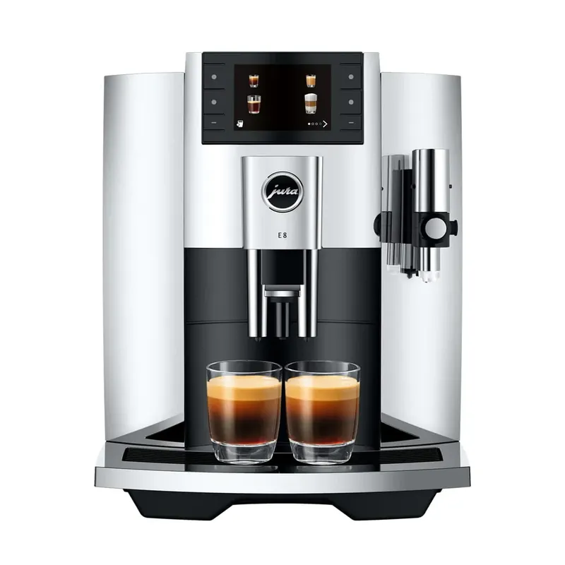 Jura E8 Chrome Automatic Coffee Machine 15646 (Latest Version)