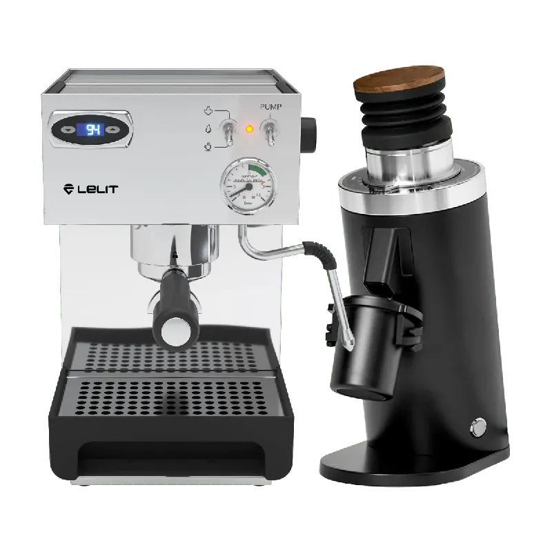 Lelit Anna 2 PL41TEM Espresso Machine with PID and DF64 Gen 2 Grinder (Black) Bundle