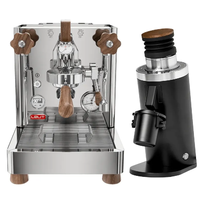 Lelit Bianca 3 PL162T Espresso Machine and DF64 Gen 2 Grinder Grinder (Black) Bundle