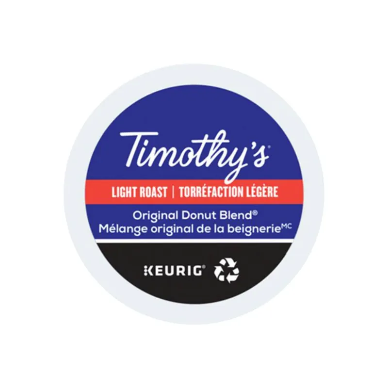 Timothy‘s Original Donut Blend K-Cup® Recyclable Pods (Case of 192)