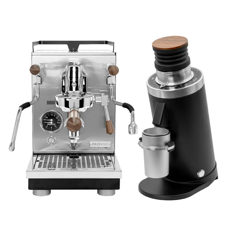 Profitec Jump Espresso Machine & DF64 Gen 2 Grinder (Black) Bundle