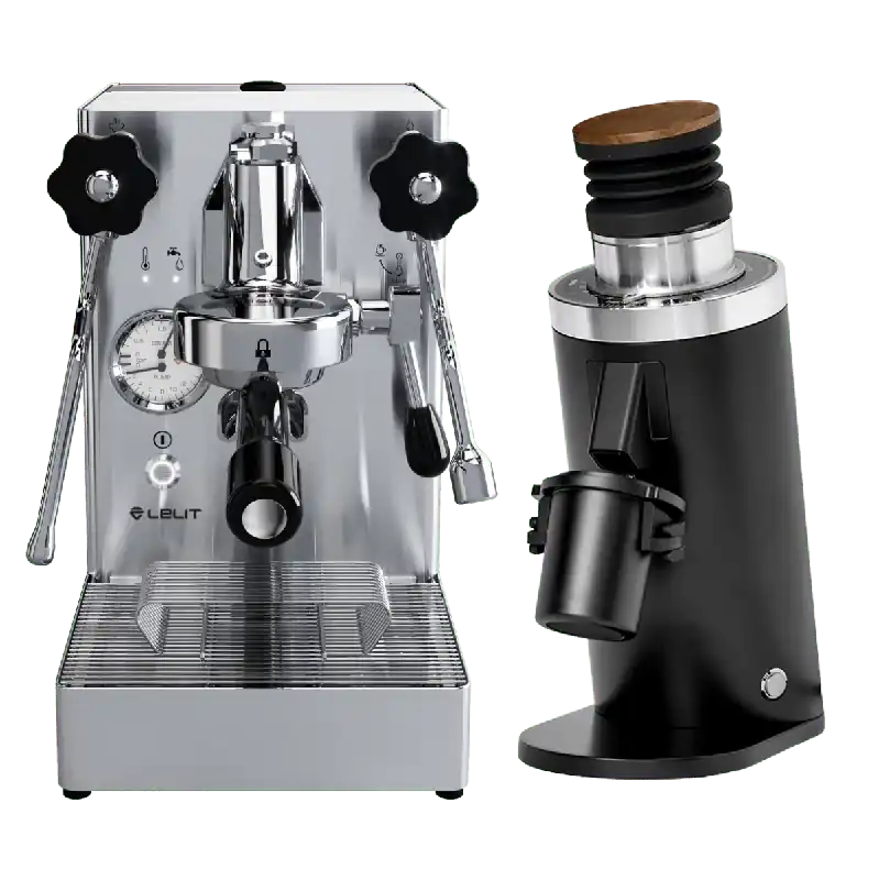 Lelit Mara X E61 Espresso Machine with PID PL62X (Stainless Steel) & DF64 Gen 2 Grinder (Black) Bundle