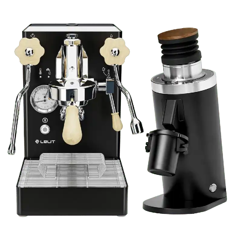 Lelit Mara X Semi-Automatic Heat-Exchange E61 Espresso Machine with PID PL62X (Black) & DF64 Gen 2 Grinder (Black) Bundle