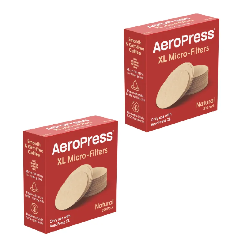 AeroPress XL Natural Micro-Filters (2 Packs, 200 Count)