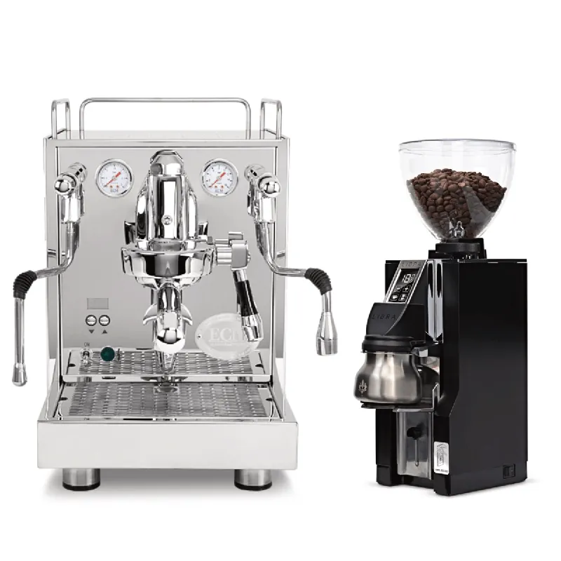 ECM Mechanika Max Espresso Machine with Eureka Mignon Libra 65 All Purpose Grinder (Black) Bundle