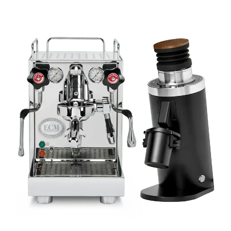 ECM Mechanika VI Slim Espresso Machine with DF64 Gen 2 Grinder (Black) Bundle