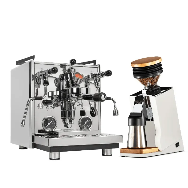 Profitec Drive Espresso Machine with Eureka Oro Single Dose Pro Grinder (White) Bundle