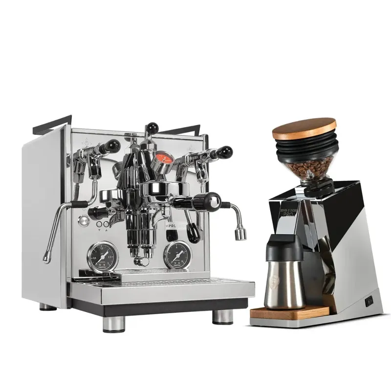 Profitec Drive Espresso Machine with Eureka Oro Single Dose Pro Grinder (Chrome) Bundle