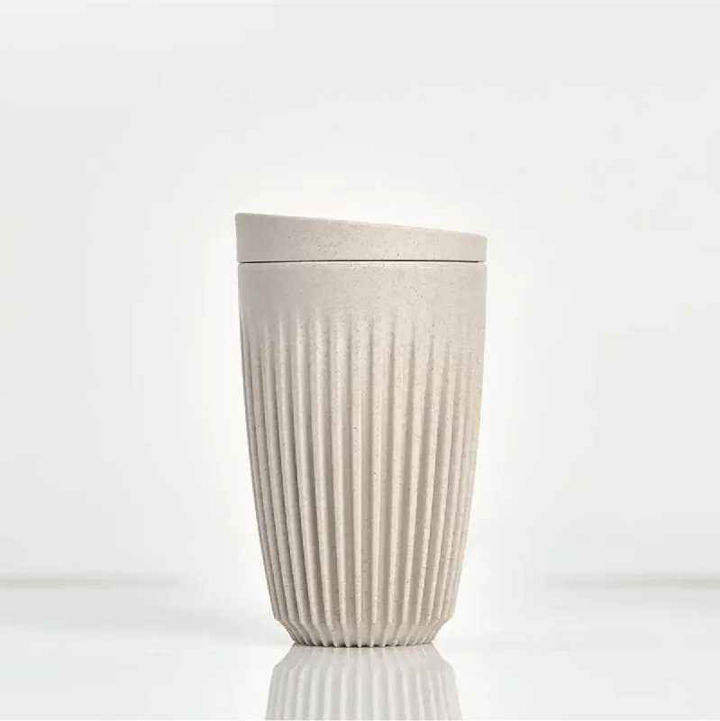 HUSKEE Cup 12 oz/355ml Reusable Coffee Cups (Natural)