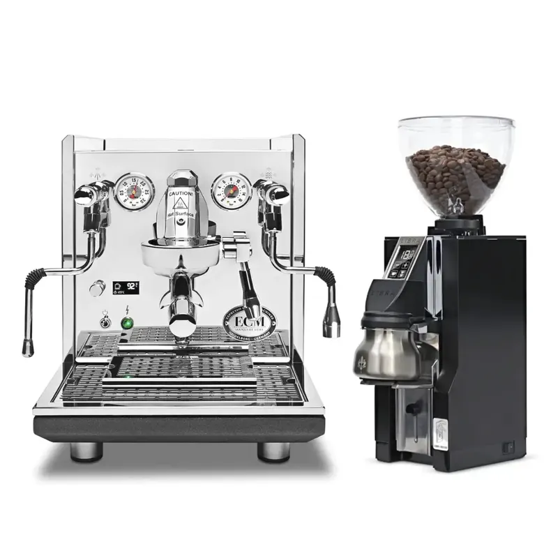 ECM Synchronika II Espresso Machine with Eureka Mignon Libra All Purpose Grinder (Black) Bundle
