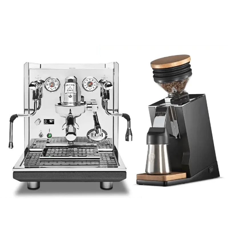 ECM Synchronika II Espresso Machine with Eureka Oro Single Dose Pro Grinder (Black) Bundle