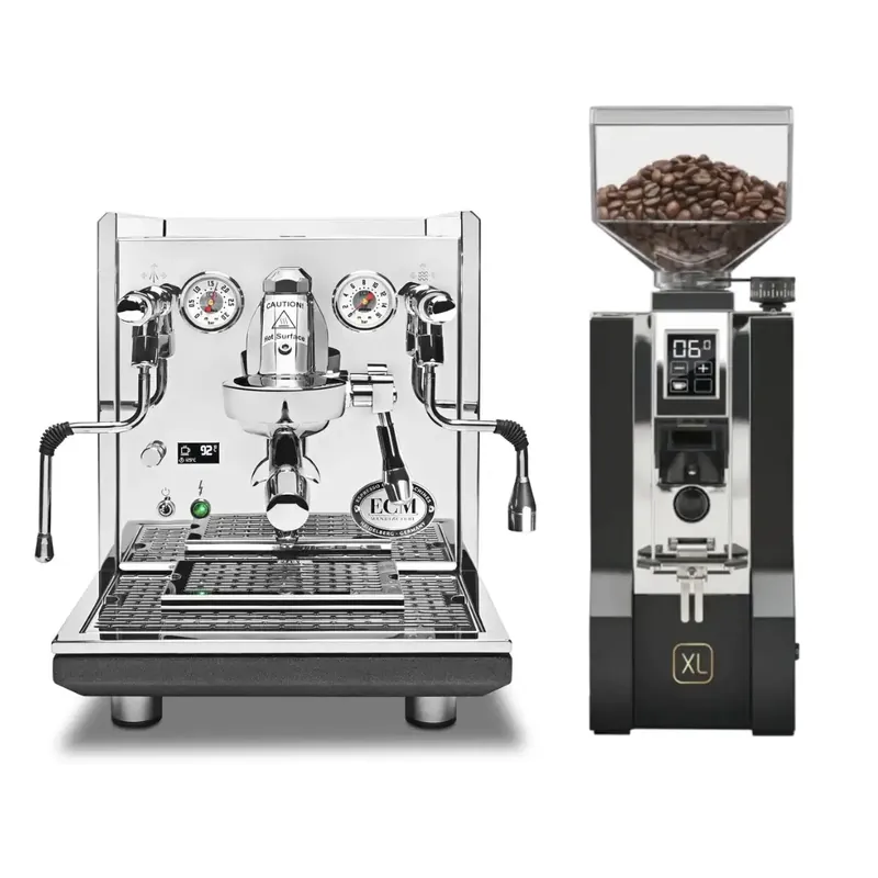 ECM Synchronika II Espresso Machine with Eureka Mignon XL Grinder (Black) Bundle