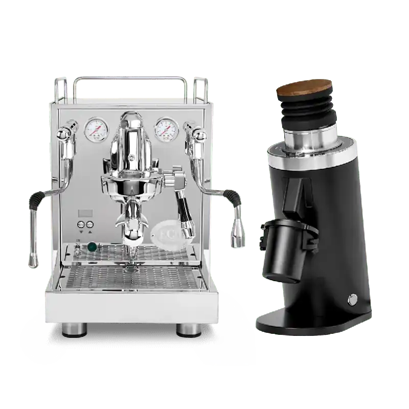 ECM Mechanika Max Espresso Machine with DF64 Gen 2 Grinder (Black) Bundle