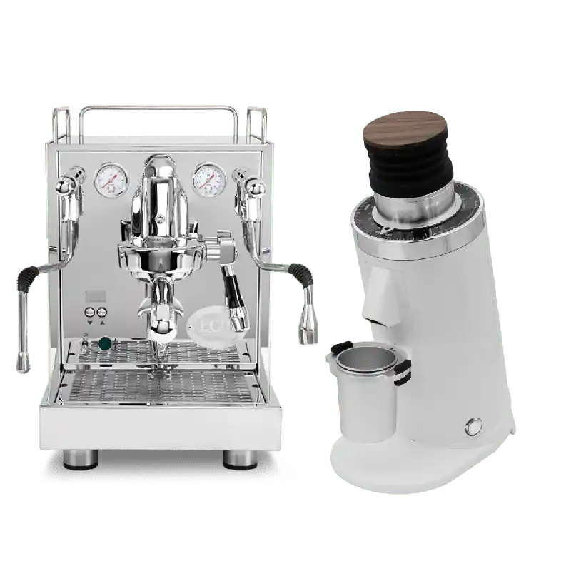 ECM Mechanika Max Espresso Machine with DF64 Gen 2 Grinder (White) Bundle