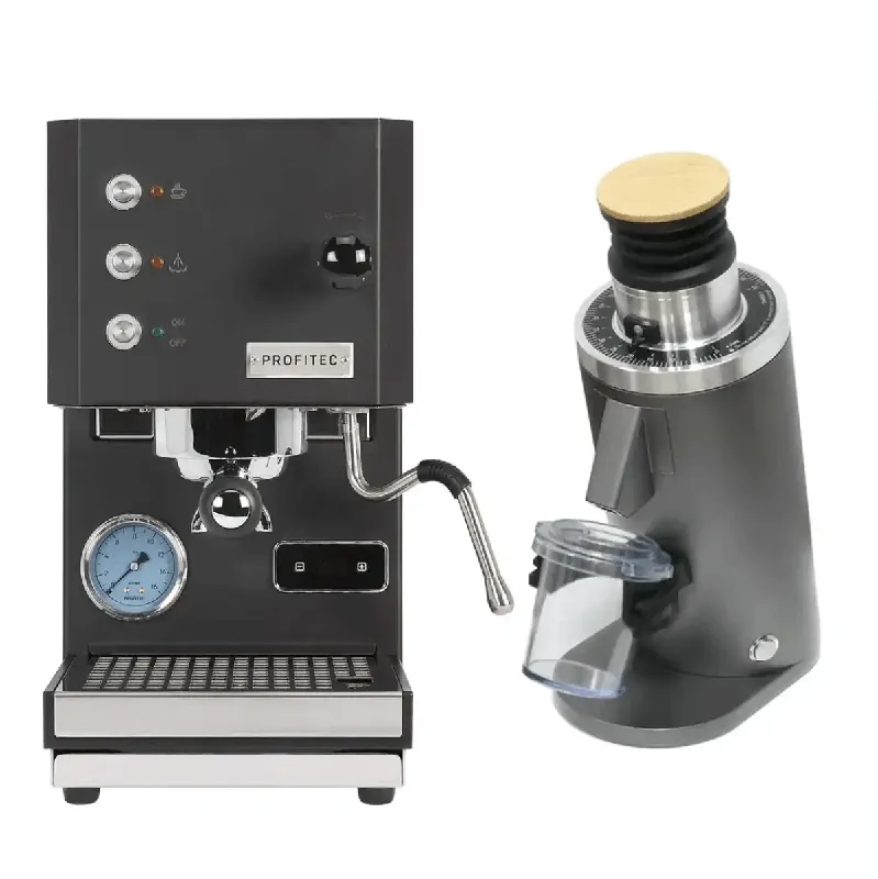 Profitec Go (Black) Espresso Machine & DF54 Gen 2 Grinder (Grey) Bundle