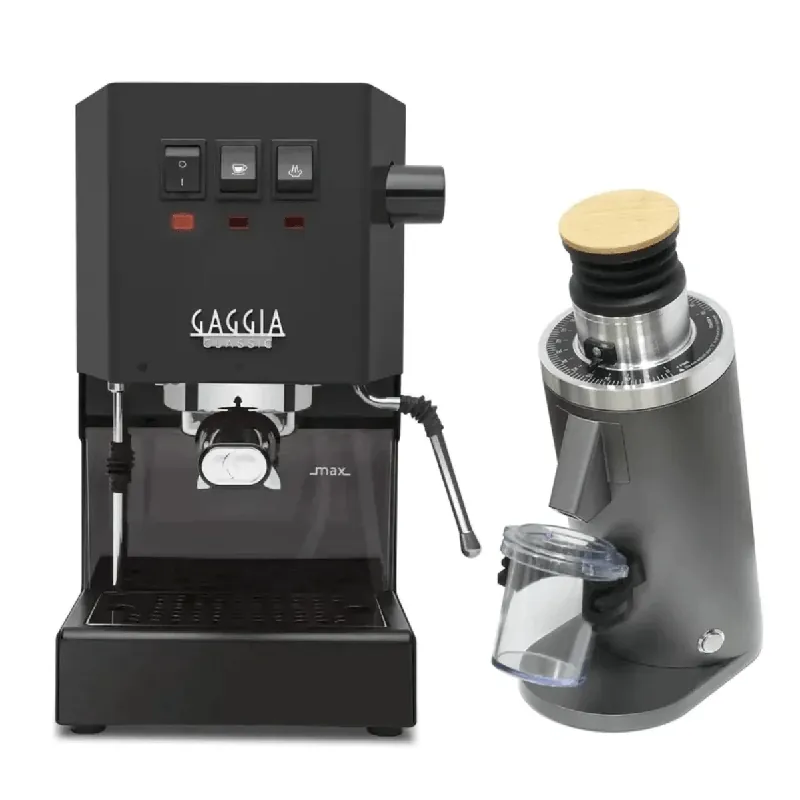 Gaggia Classic E24 (Black) & DF54 Grinder (Grey) Bundle