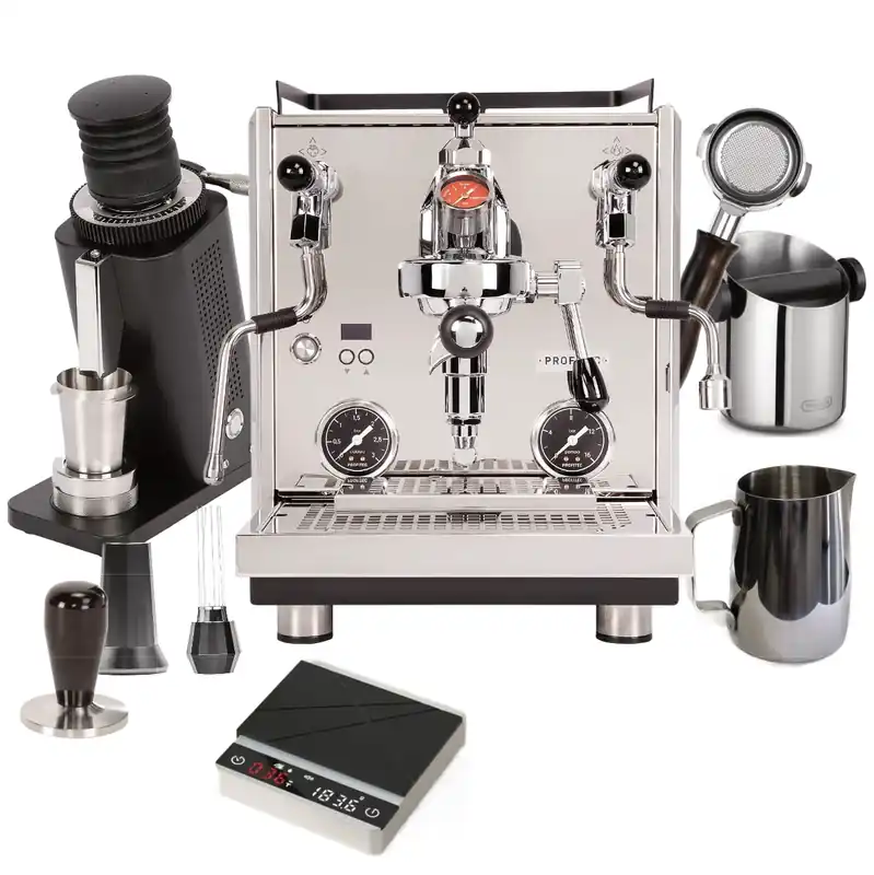 Profitec DRIVE & SD54 "Ready to Go" Espresso Bundle – Dual Boiler, Flow Control, Single Dose Grinder & Complete Barista Kit