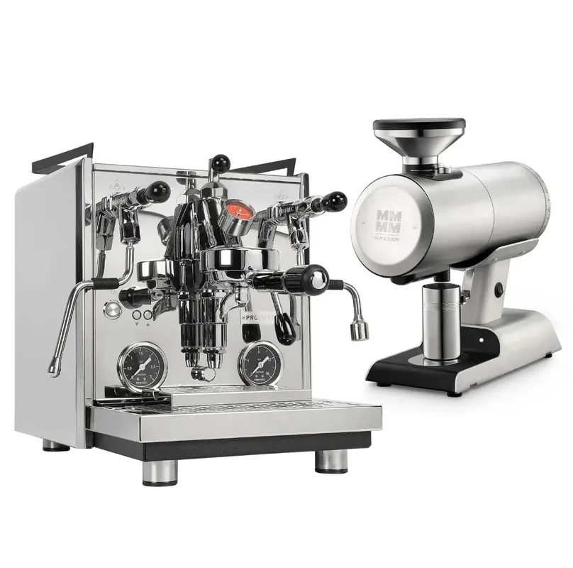Profitec Drive Espresso Machine (Silver) with Mazzer Philos Grinder (Silver) Bundle