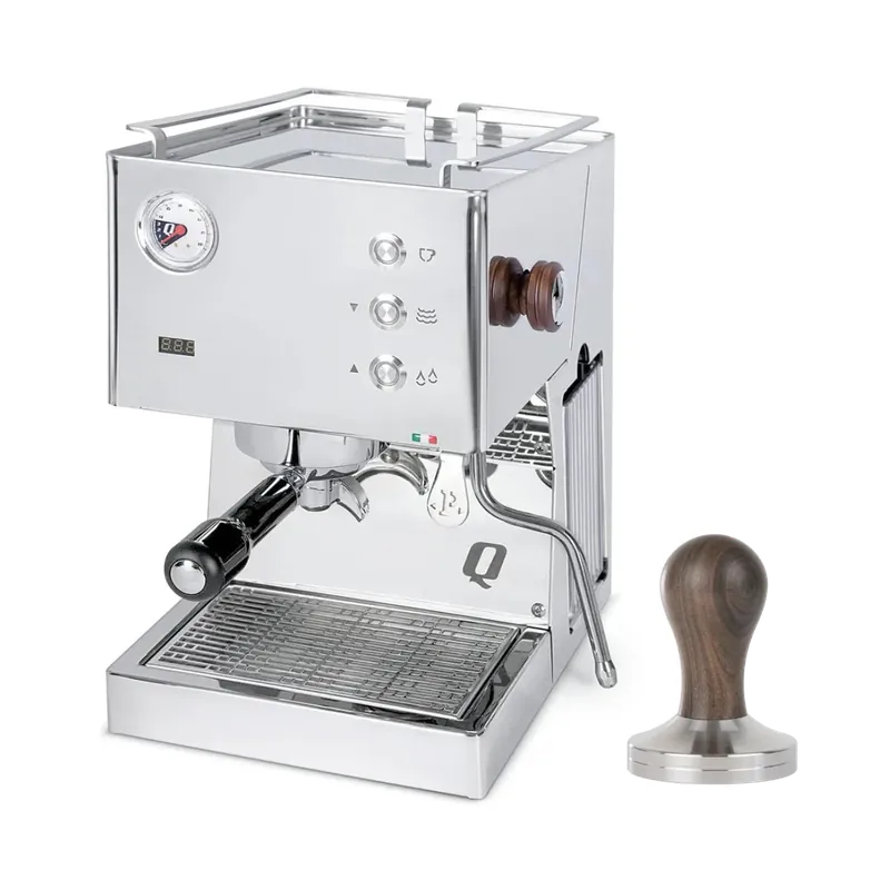 Quick Mill Pop-up Espresso Machine (Stainless Steel) with Tamper Bundle
