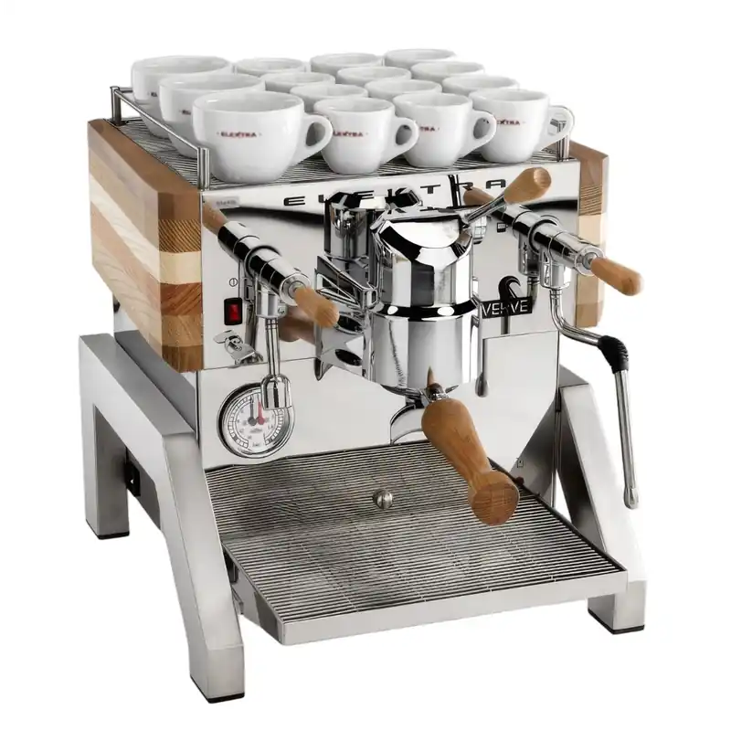 Elektra Verve Semi-Auto Dual Boiler Espresso Machine (Oak and Stainless Steel)