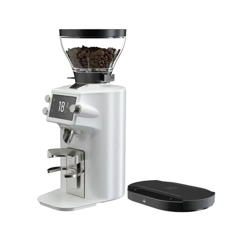 Mahlkonig E64 WS Grinder (White) and Sync Scale Bundle